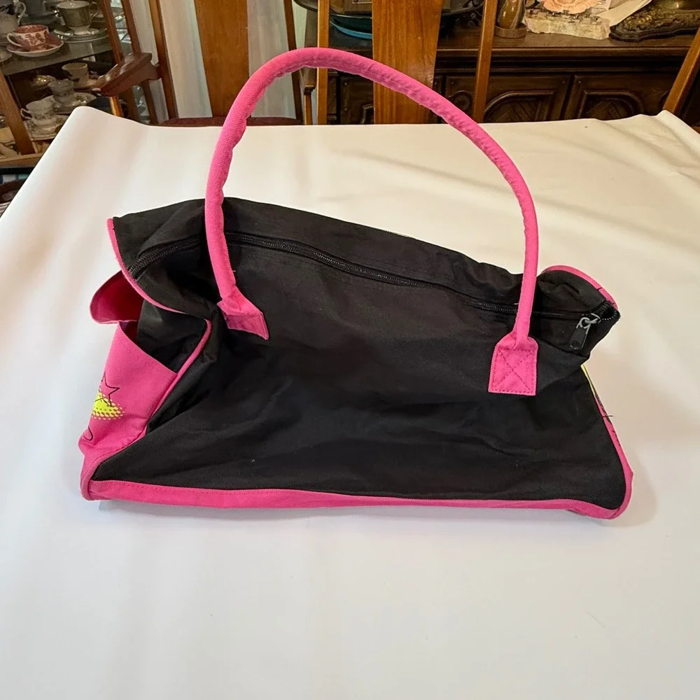 VTG Disney High School Musical 2 Duffel Bag Pink Black Y2K 2000s Movie Merch Bag